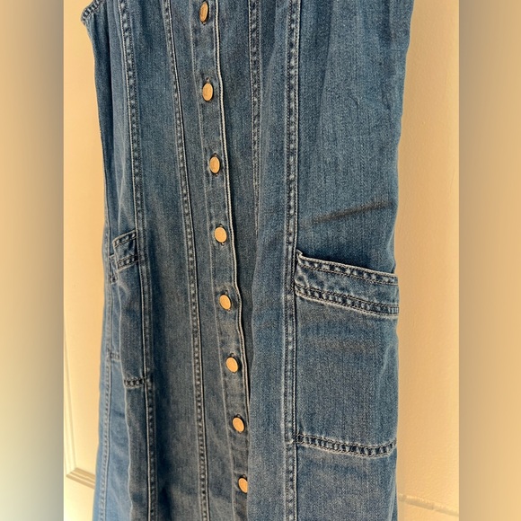 Madewell Denim Button-front Jumper Midi Dress | NWT - Picture 5 of 5